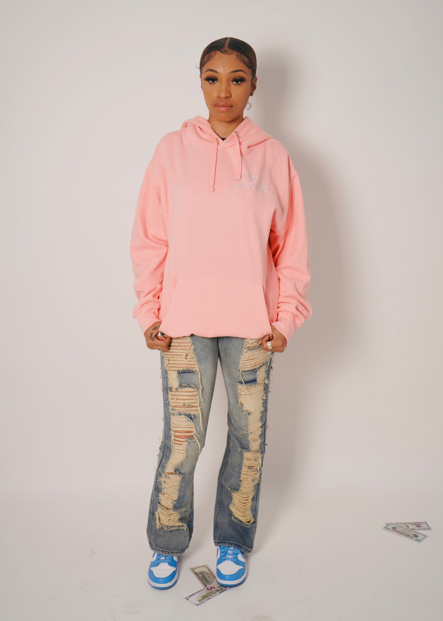 Pink Rhinestone Hoodie [Preorder]