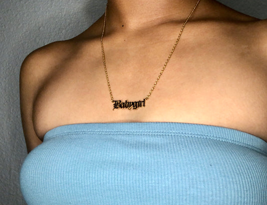 Babygirl Customized Gold Plated Chain