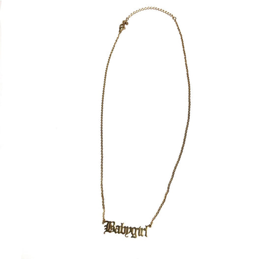 Babygirl Customized Gold Plated Chain